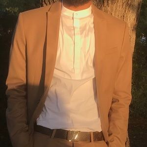 SUPER SLIM-FIT MANDARIN COLLARD WHITE SHIRT - ZARA